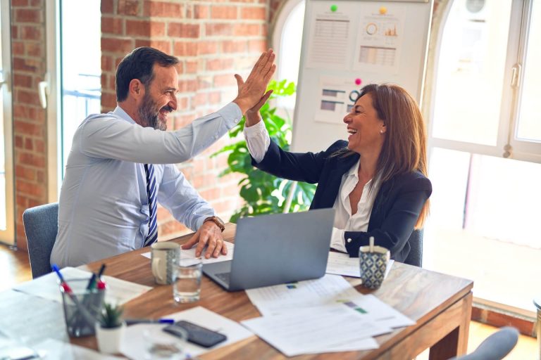 business partners deciding what phone system to use for their small business