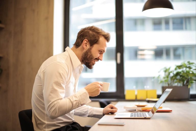 a man doing research about enterprise voip